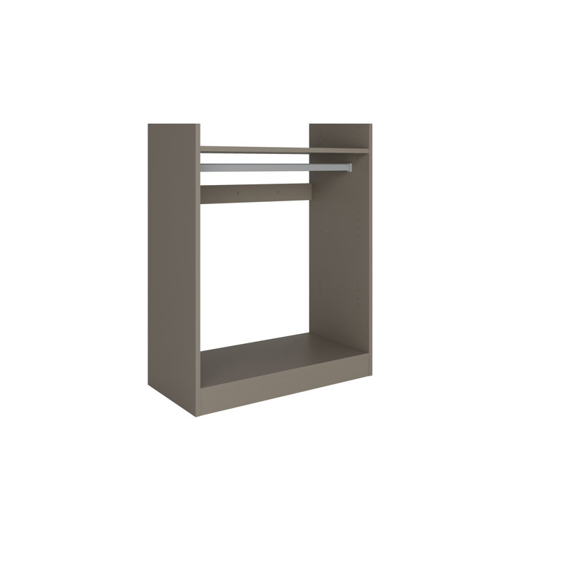 Module For Closet System With Clothes Rail – 84"30"16" - Gray, Gray