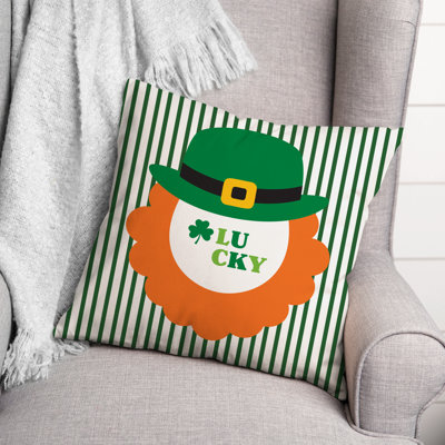 Leprechaun Lucky 20X20 Spun Poly Pillow
