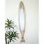  Miroir mural en bois poisson - H 47 po - Finition blanchie