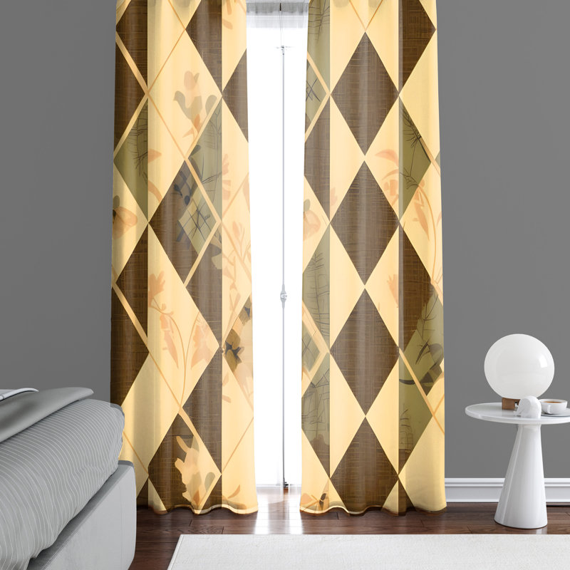 Paire de rideaux semi-transparents en polyester, L 56 po x L 78 po