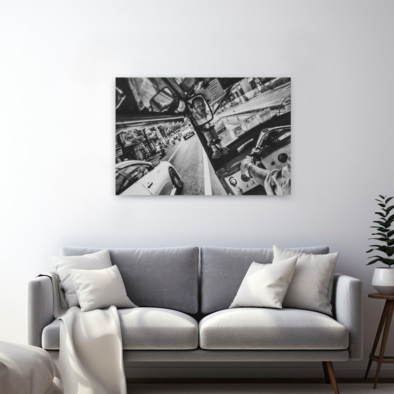 Impression d'art urbain abstrait urbain contemporain, 32" H x 48" W