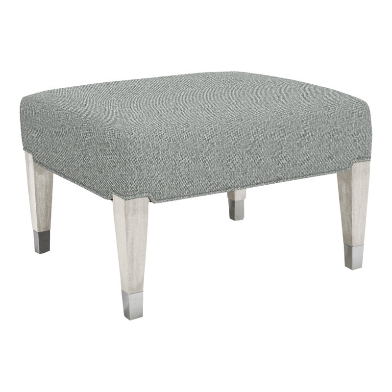 James By Thom Filicia Ottoman, Nomad Slate Crypton® Chenille, No, Casa Blanca