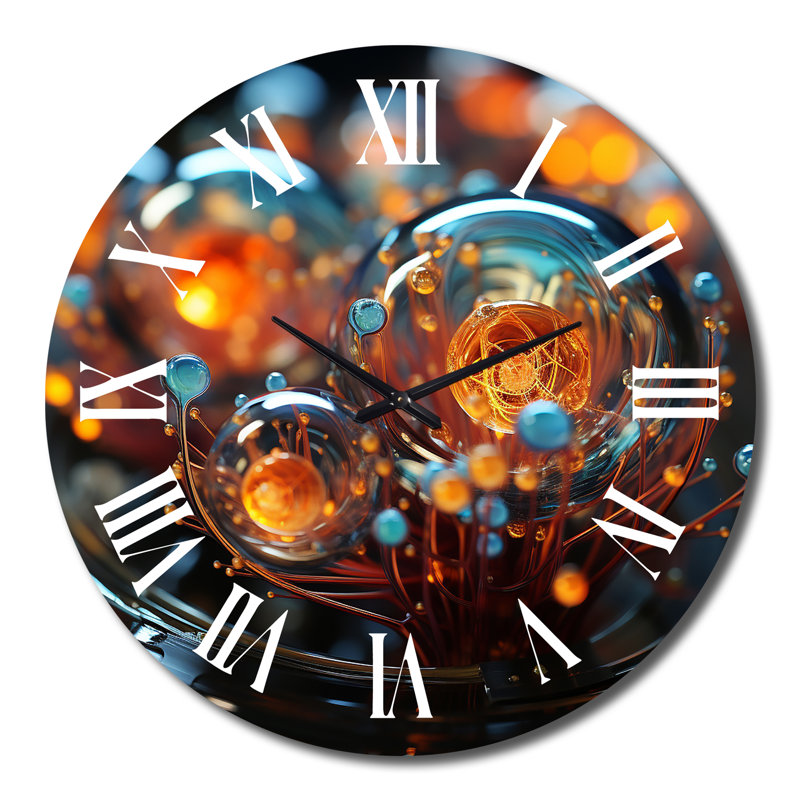 Horloge murale 3D 3D Molecules Microscopic Wonders II, Très grand