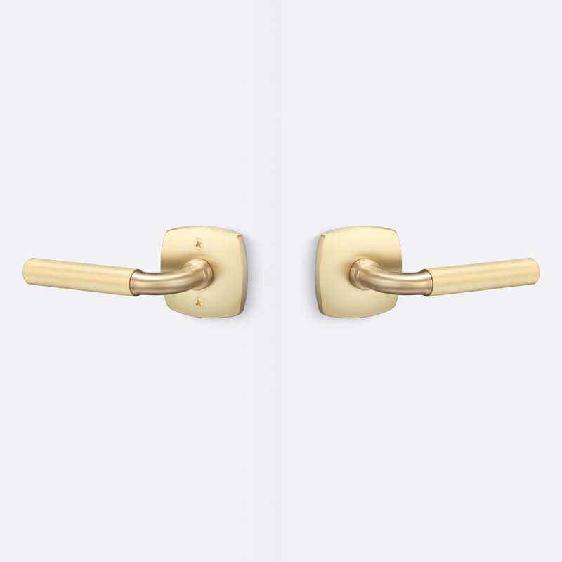 Forma Passage Rosette, Knurled Grip, Satin Brass