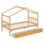 Lit simple, maison en bois avec tiroirs-473937367-473937360