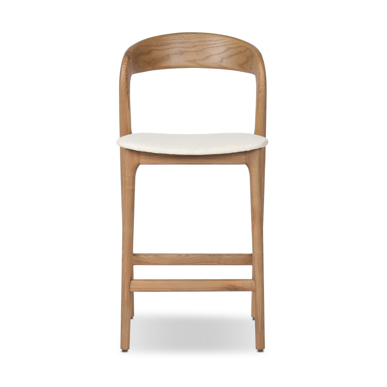 Kayla Bar and Counter Stool, Bar Stool (30.5" Seat Height), Alcala Cream Polyester Blend/Amber Ash