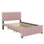 Lit plateforme double en velours avec tiroir gigogne coulissant simple-1875681960
