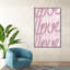 «Round and Round Tall Blush Glitter», impression romantique sur toile rose moderne pour chambre à coucher-71246068-72507222