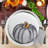 Pumpkins Salad Plate - Gray Medium Pumpkin