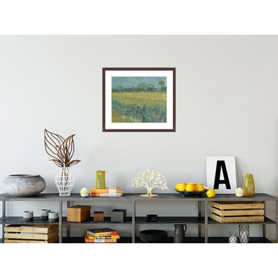 Field with Irises near Arles by Vincent van Gogh -Framed Giclee Print