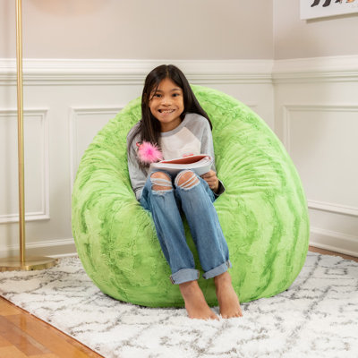 Cocoon 4 Foot Kids Bean Bag Chair - Faux Fur - Fun Colors
