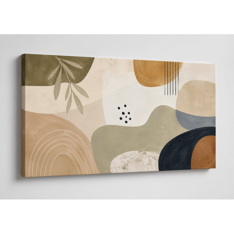 Impression sur toile 24 x 36 pouces, grande impression abstraite moderne de style Mid Century