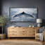 «Whale Tail Ocean Splash Coastal Nautical Minimalist Wall Decor Extra Large», reproduction d'art sur toile encadrée-126313634-126313632