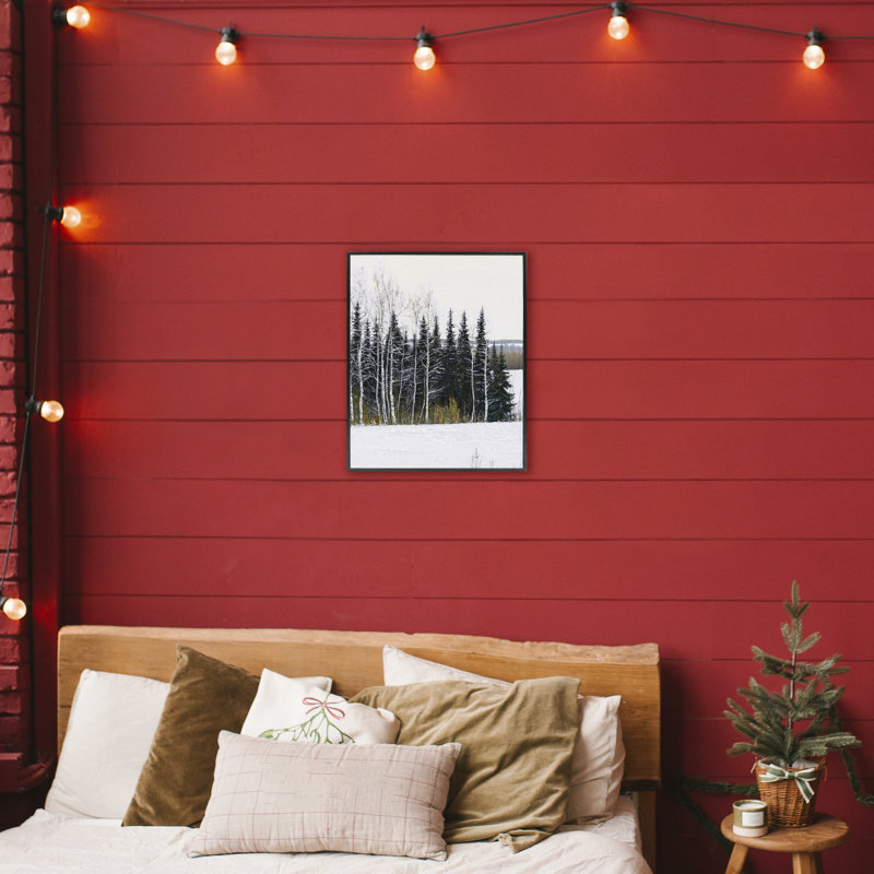Paysage d'hiver, giclée encadrée par Arlington Prints, H 20 po x l 16 po, Giclée encadrée noir minuit