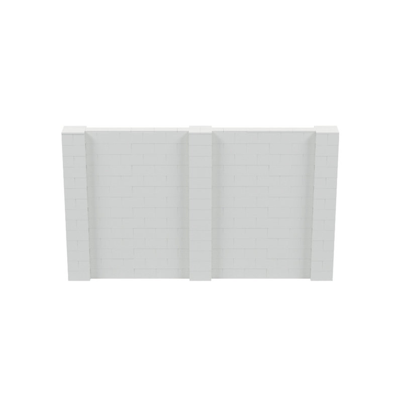 Ensemble mural de blocs géants 7 'T, H 84 po x l 144 po x P 12 po, Gris clair