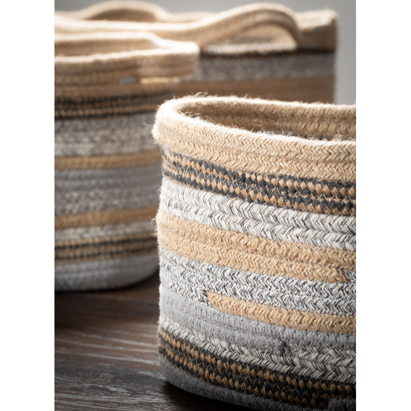 Ensemble de paniers en tissu 3 pièces