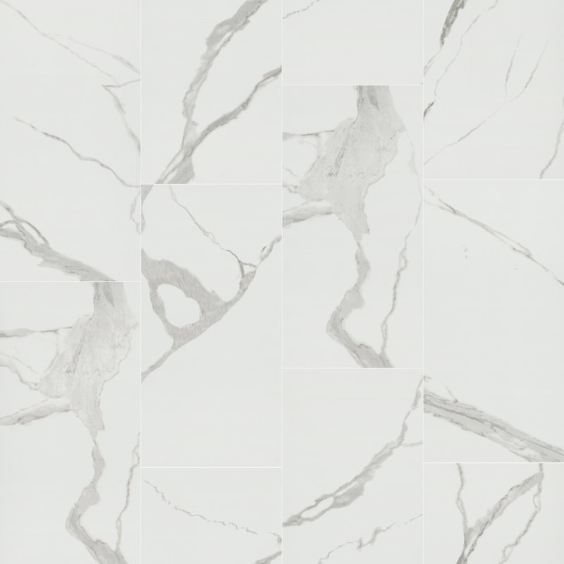 Ardena 12 in. x 24 in. Polished Porcelain Stone Look Floor and Wall Tile, Silva