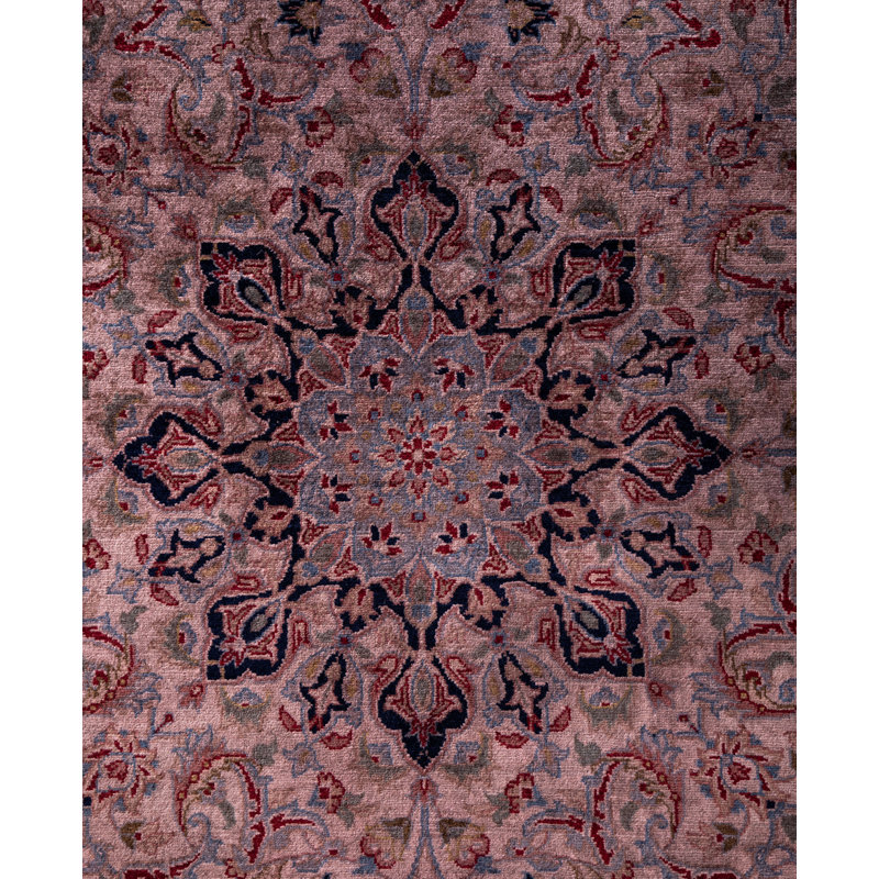 Overdyed Hand-Knotted Wool Modern-Contemporary Pink Area Rug 6' 0" x 6' 1"