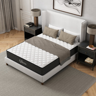 Twin Size 12 Inch Cooling Gel Mattress With - Us Certification, For Relief, Low Motion Transfer, Water , Fits Adjustable Base, Grey + White, Memory Foam Inside, Spring Construction Twin, Mattress, ,