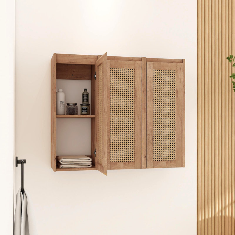 Armoire latérale de salle de bain 36 po, portes à fermeture douce, conception à fixation flottante