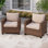 Chaise de patio avec coussins Salem