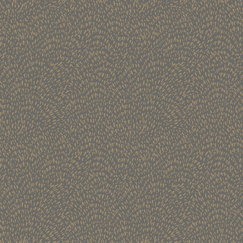 Zen Abstract Paper Metallic Wallpaper Roll, Gold/Dark Gray
