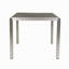 Table de salle à manger d'extérieur - Aluminium anodisé - Plateau en osier - Carré - Argent et gris - 35 po