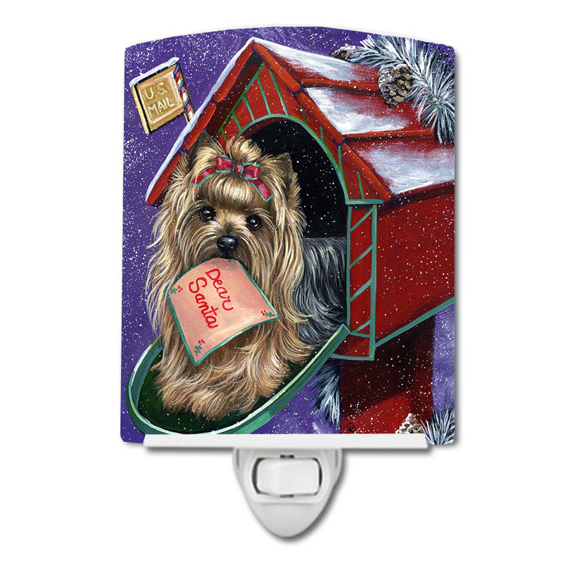 Veilleuse Boxer, Yorkie lettre au Père Noël