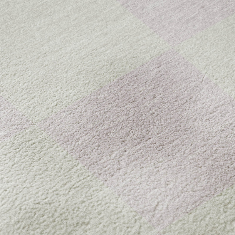 Tapis géométrique lavable à la machine de qualité supérieure Mayfield AMF2345, Rose, 1 pi 8 po x 2 pi 6 po