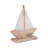 Bywood Decorative Object Albasia Wood Coastal Sailboat Design Handcrafted Nautical Accent Rustic Boat Sculpture Beach Style Home Decor-1711608470
