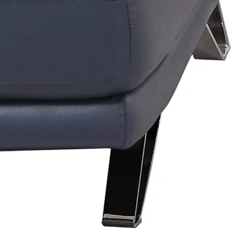 Fauteuil l 44 po Jaèmeson, Similicuir bleu