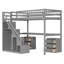 Lit mezzanine simple avec deux commodes, bureau et bande lumineuse-1493599195-1493599192