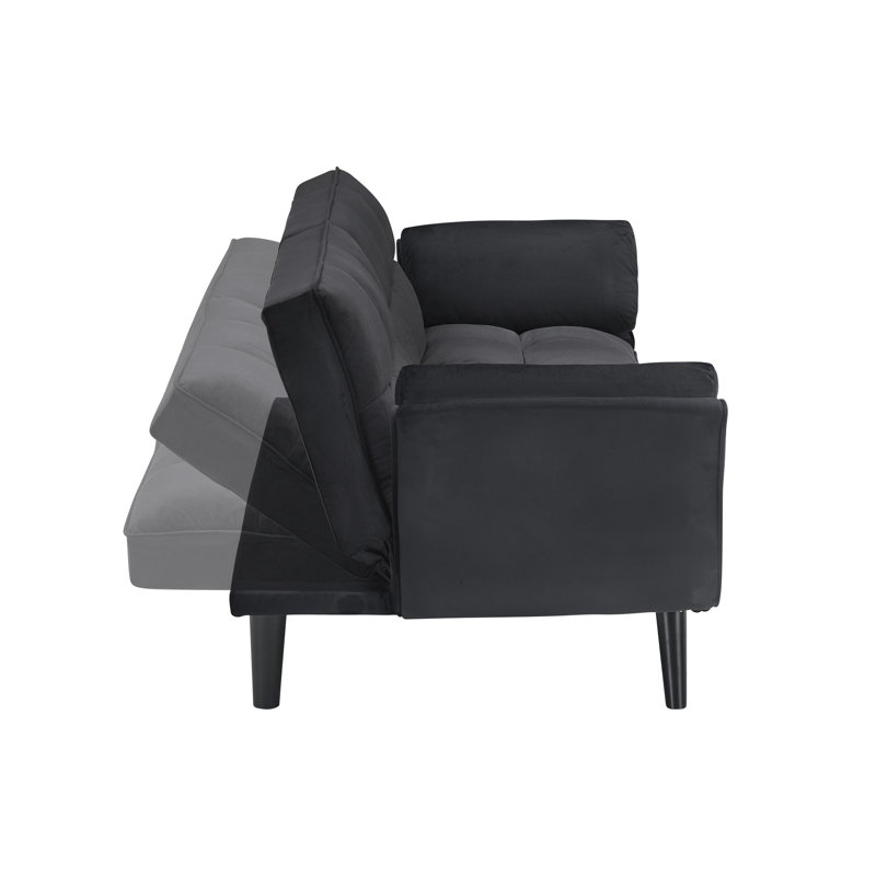 Canapé-lit convertible en velours Fan Chen 57 po L x 39 po P x 29 po H