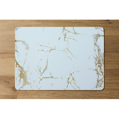 Mahalia Polyester-Coated Hardboard Abstract Rectangle Placemat