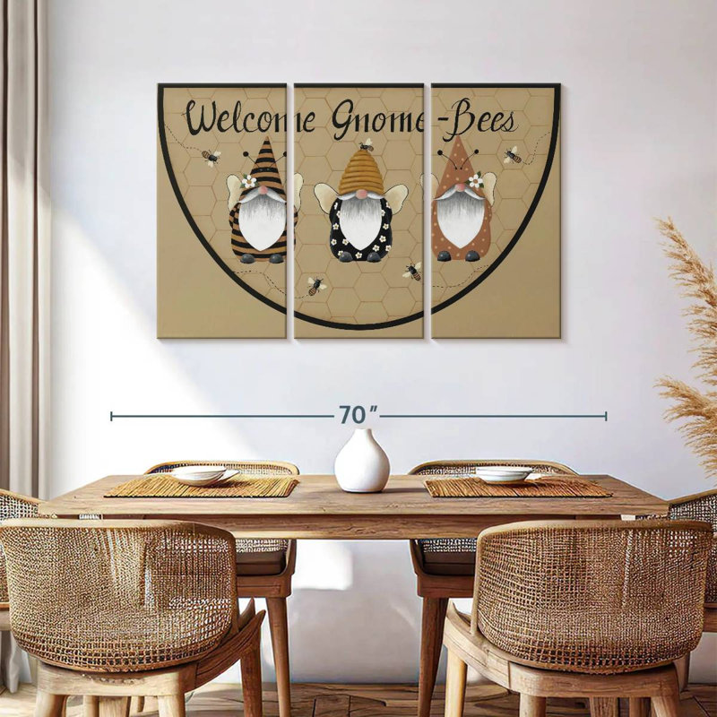 Kelan Welcome Gnome Bees, 36" H x 57" W
