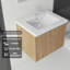 Meuble-lavabo flottant avec lavabo en céramique et portes à fermeture en douceur-133668213