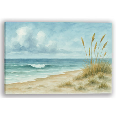 "Coastal Breeze Dunes" – Wrapped Canvas Wall Art