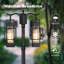 Lampadaire d'extérieur moderne à 2 têtes, lampadaire câblé pour l'extérieur, poteau en métal, éclairage extérieur avec abat-jour en verre d'eau pour patio, cour, allée, allée