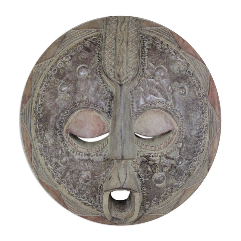 Décoration murale à masque de rayons de sagesse, H 9,75 po x l 9,75 po x P 6 po