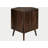 Walnut Laminate Side Table For Bedroom: 23" Height, Solid Wood Legs, Storage With Push Latch, Mid-Century Style Living Room Or Bedroom Accent Areas: Tall, Cabinet, Inspired Design