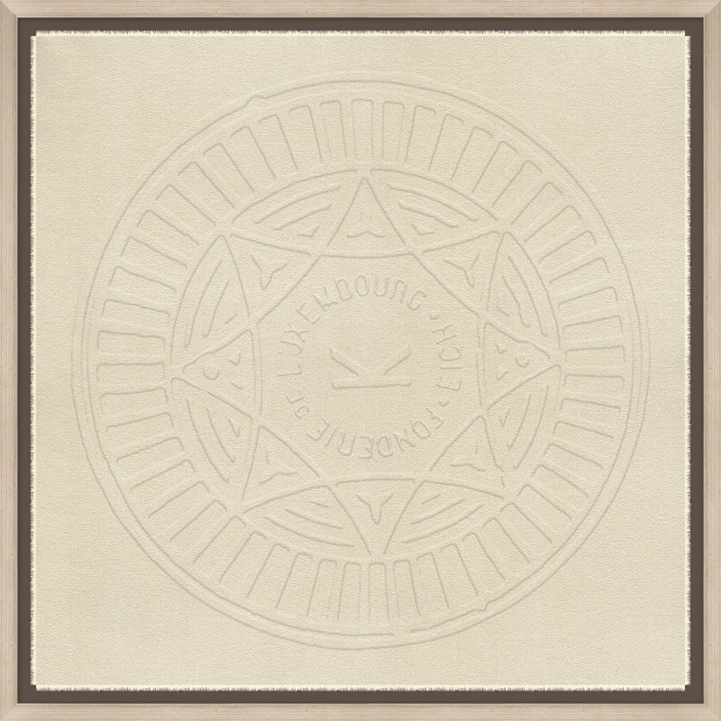 Man Hole 5 Print by Thom Filicia, Beige, 39.5"H x 39.5"W x 1.38"D