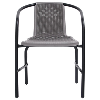 Azlee Stacking Patio Dining Armchair with Cushion