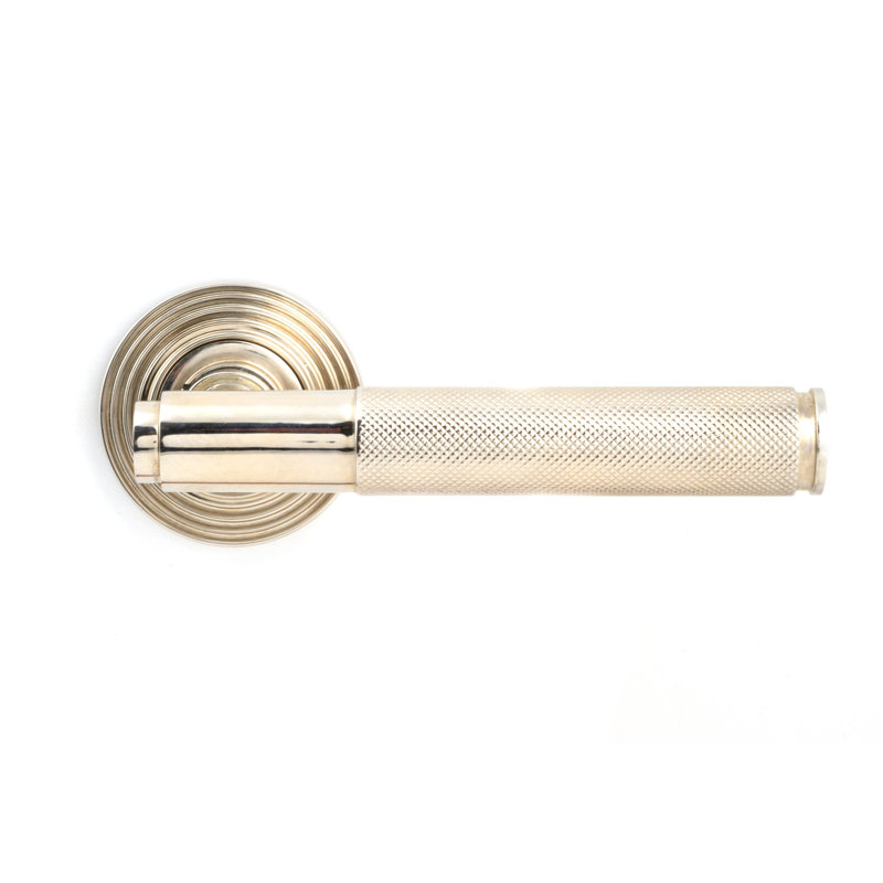 Brompton Latch Right Hand Door Handle, Polished Nickel