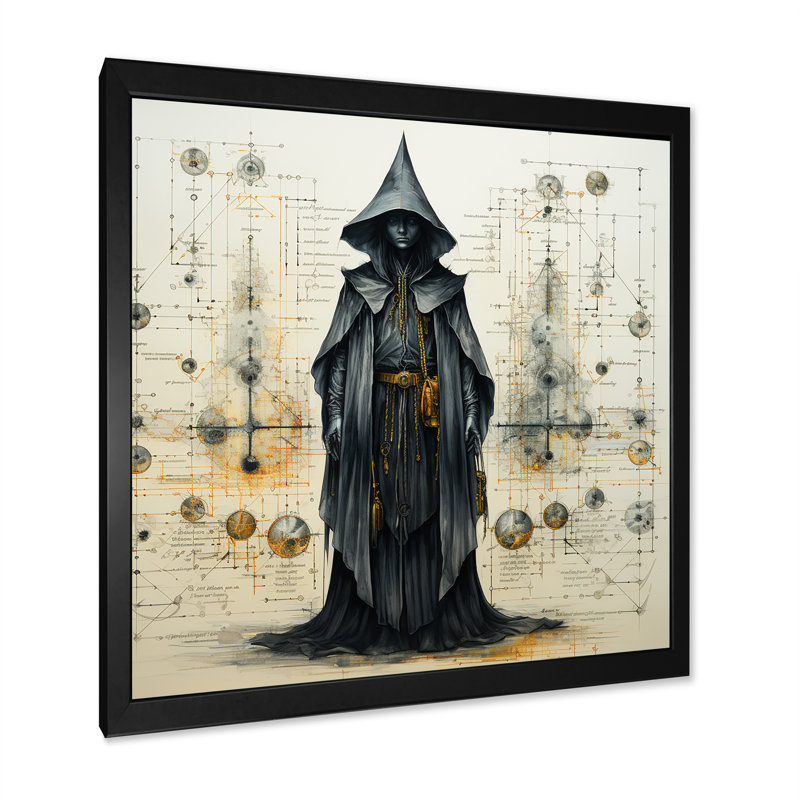 Schéma III, impression sur toile encadrée, H 36 po x l 36 po x P 1,5 po, Cadre simple noir