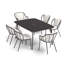 Malti 7-Piece 63" Rectangular Dining Table, Armchairs & Side Chairs Set-258814112