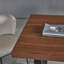 Aarvi 160x90 Bench Style Concrete Walnut Dining Table-1410839308