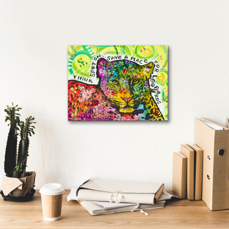 «Conservancy For Leopards» par Dean Russo, art mural sur toile, H 12 po x l 16 po x P 0,75 po