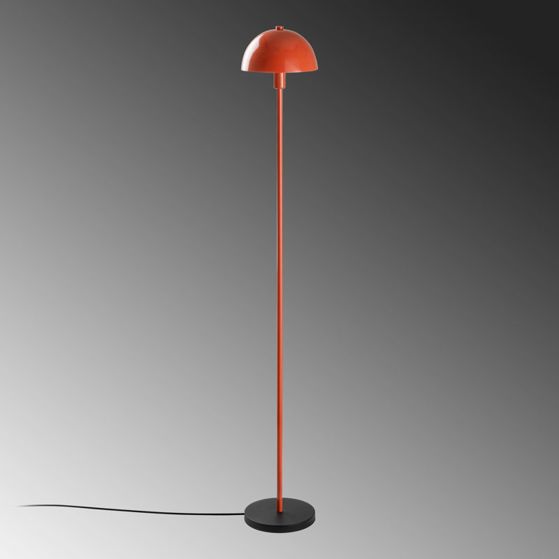Modern Floor Lamp, Orange Metal Body, 20 x 20 x 55.1 inches | E14 Socket (Max 40W), Stylish Design with 7.9 in Base | Perfect for Living Room, Bedroom & Office, Unique Solid Color Décor - Bulb Not Included