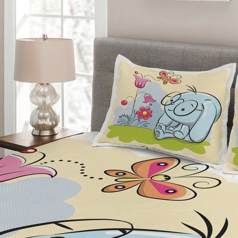 Herbs Polyester Coverlet, King Bedspread + 2 Shams