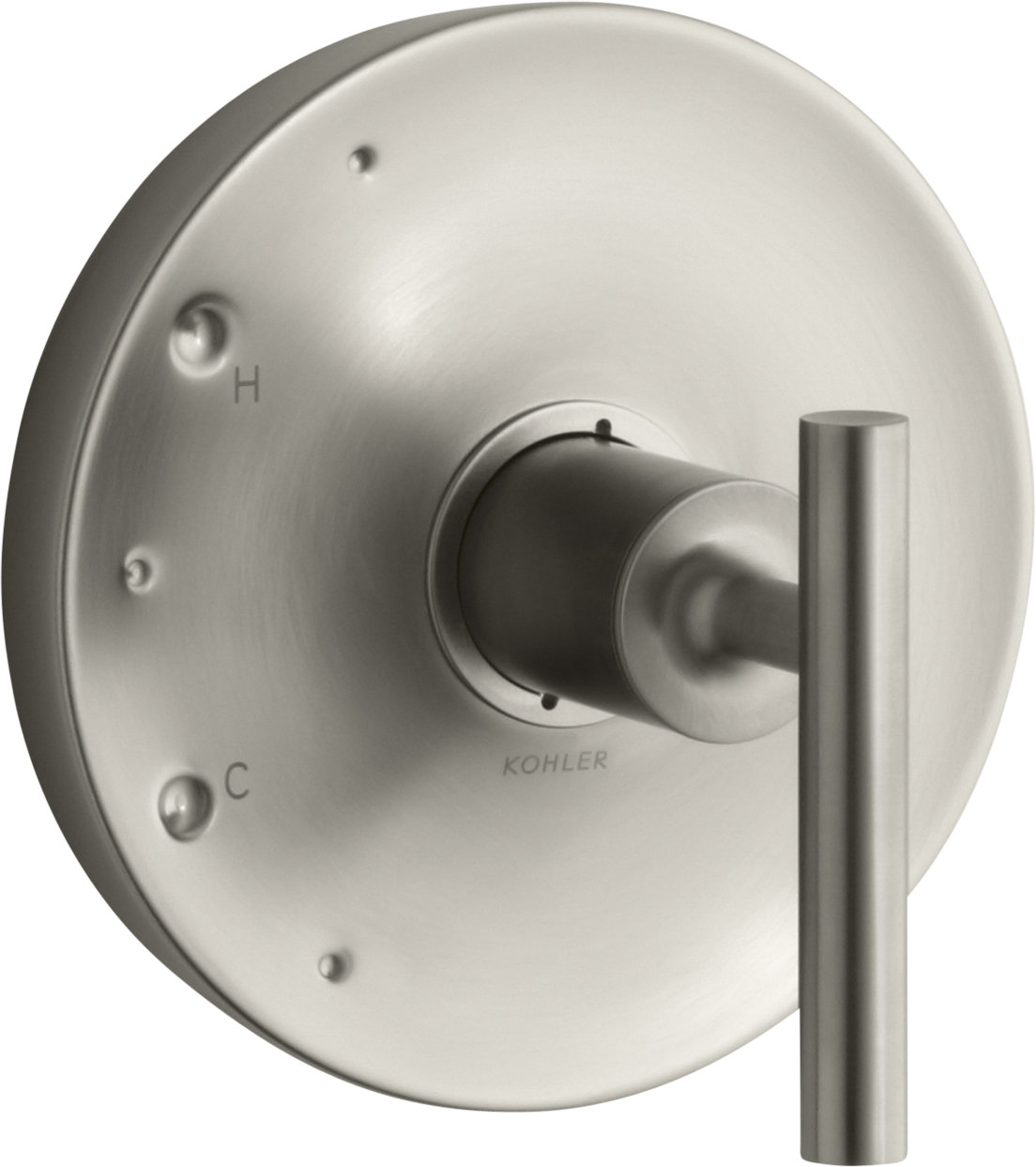 Kohler Purist Rite-Temp Valve Trim with Lever Handle, Vibrant Brushed Nickel